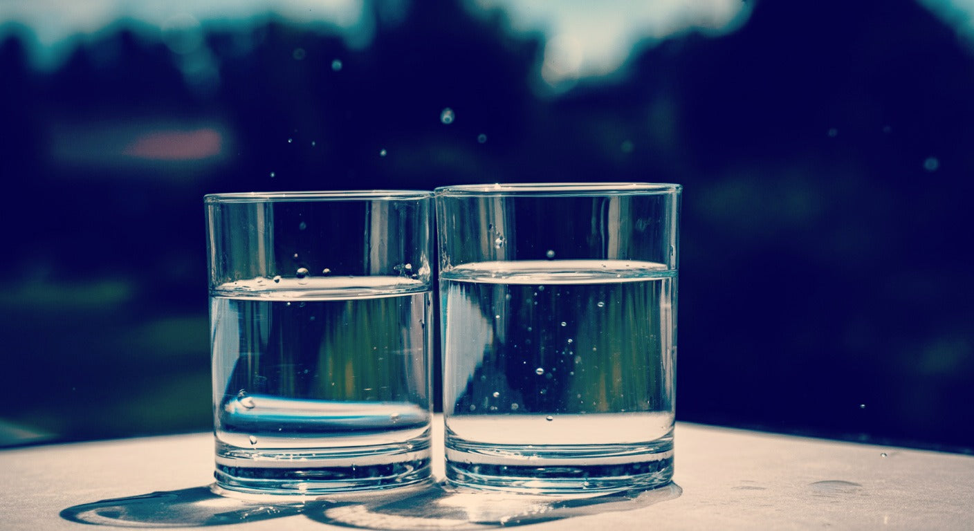 硬水と軟水の比較イメージ